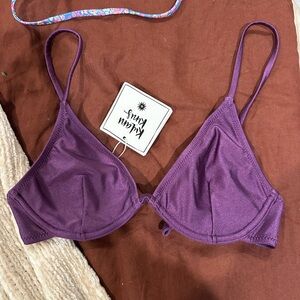 Kulani Kini underwire triangle B-C cup sugar plum top